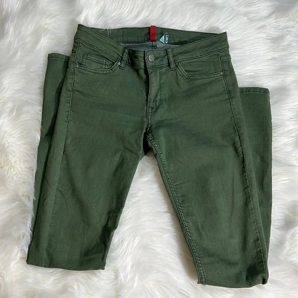 H&M Jeans Hm Jeans Divided H M Green Skinny Women Denim Jeans